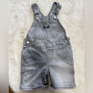 Osh Kosh Gray Shorts Overalls 24M Denim Toddler Baby Unisex